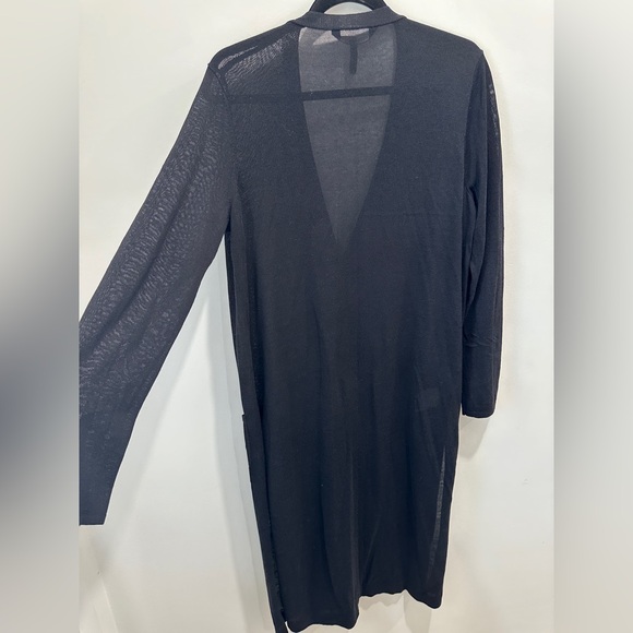 Bcbg knit thin cardigan, size M, Black Long Cardigan with Pockets - Picture 2 of 8